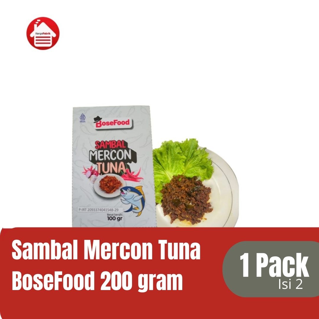  Sambal Mercon Tuna BoseFood  200 gr (2x100) 1 Pack isi 2
